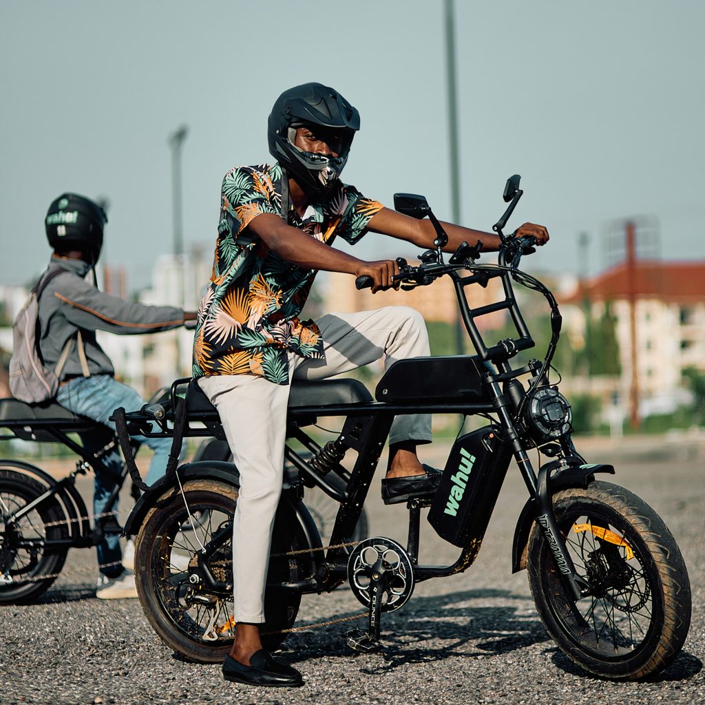 A rider on a Wahu e-Bike. (Image courtesy of Wahu Mobility.)
