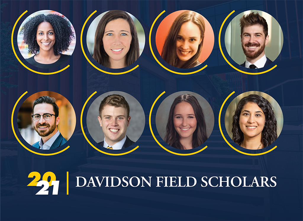 Headshots of the 2021 Davidson Field Scholars