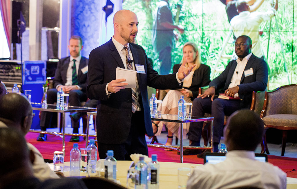 Eric Martin, founder of Adaptive Change Advisors, leads a recent discussion.