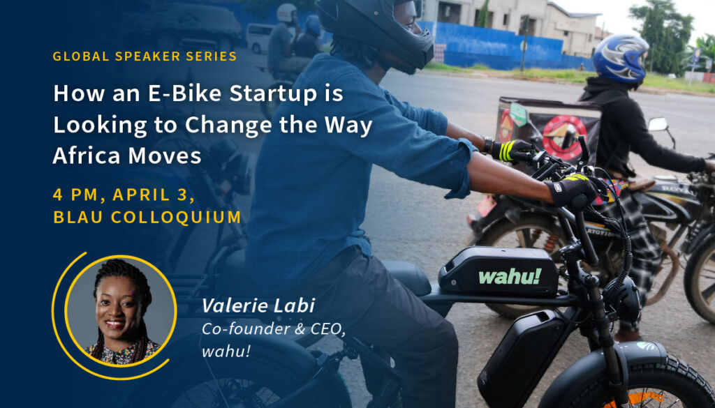 Graphic concept for speaker Valerie Labi, fo-founder of e-bike startup wahu!