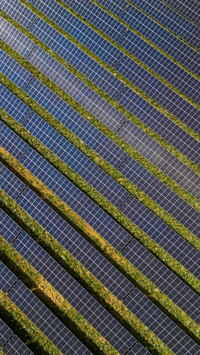 A solar panel field