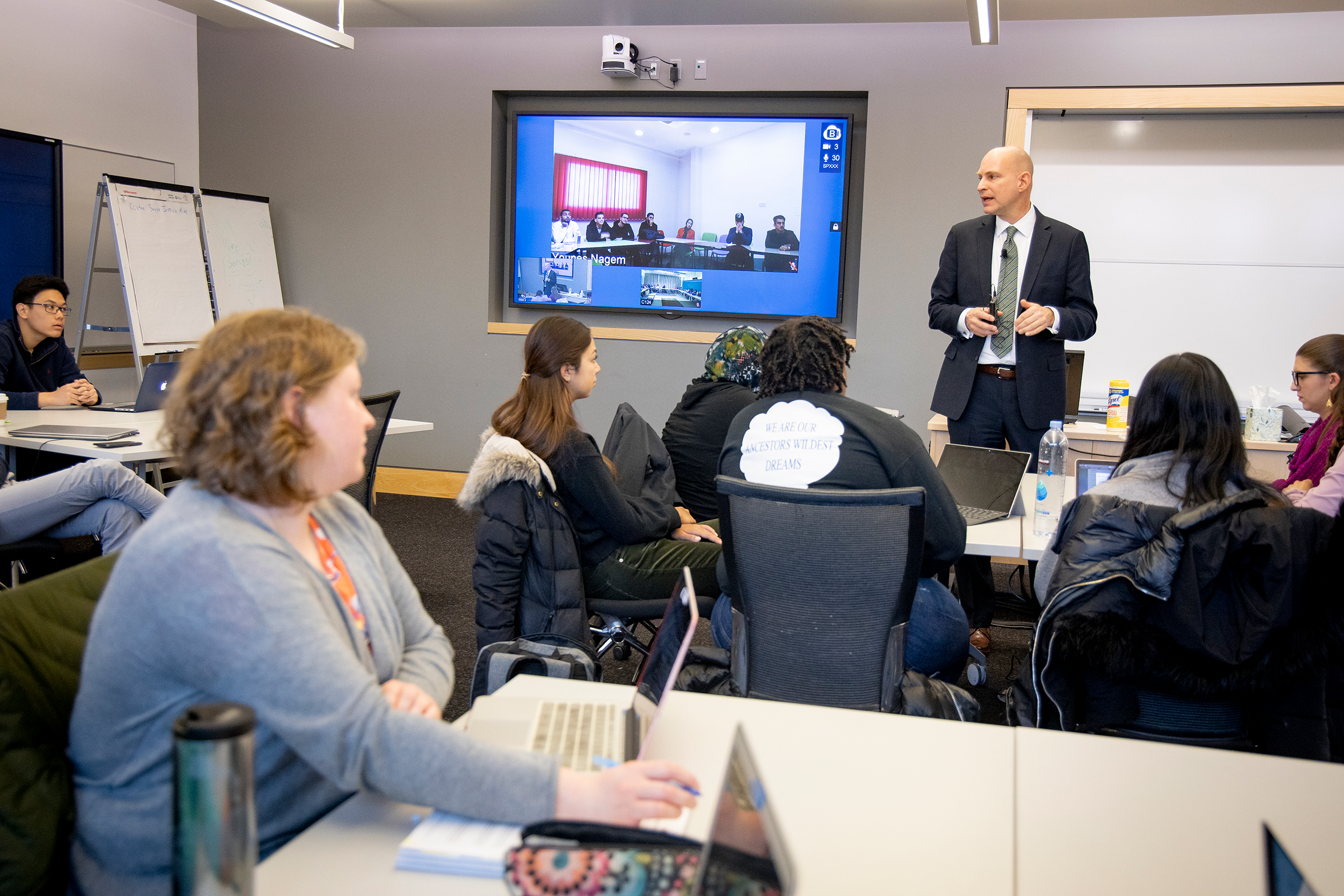 Professor John Branch leads a class session at Michigan Ross.