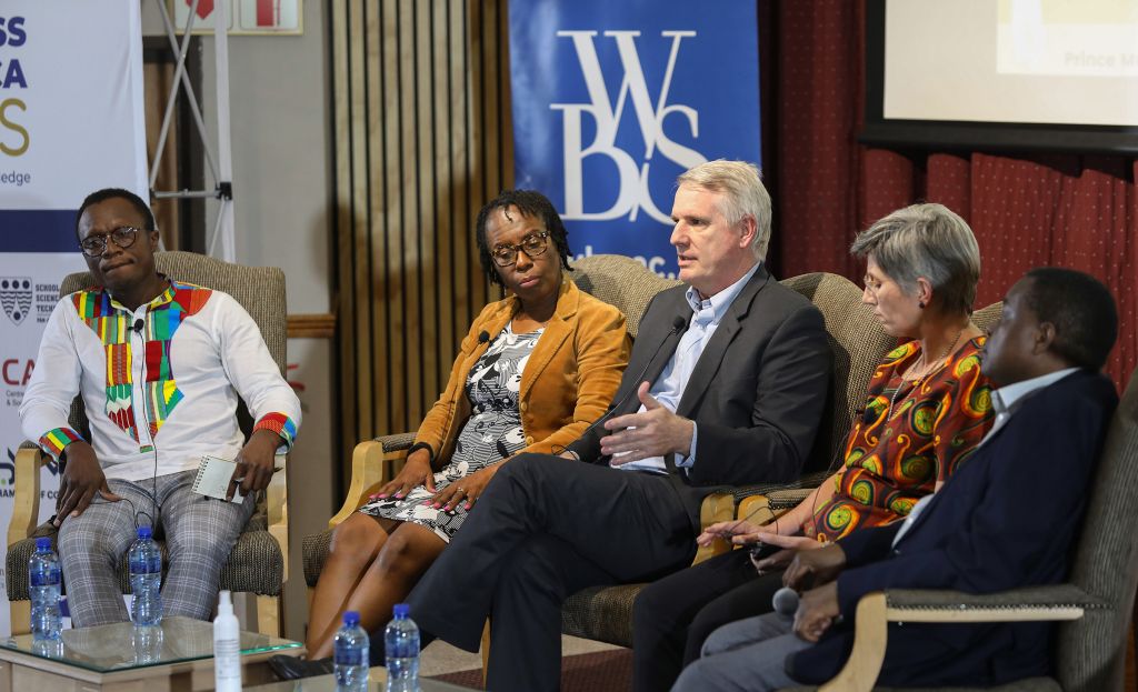 Dr. Paul Clyde participating in a panel at Wits Business School in Johannesburg.